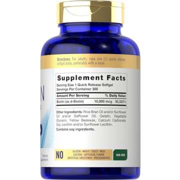 Carlyle Biotin 10000mcg | Support Beauty with Extra Strength Supplement