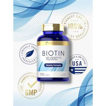 Carlyle Biotin 10,000mcg | Max Strength 300 Softgels