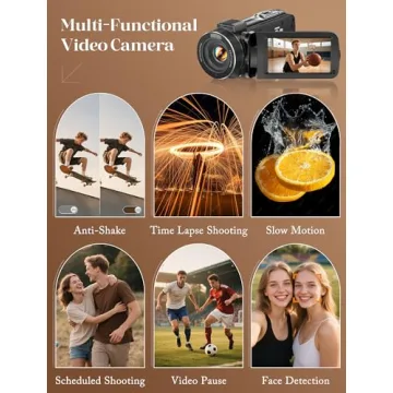 ZYDIIE 4K Video Camera with Night Vision and 32GB Card