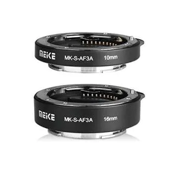 MEIKE MK-S-AF3A AF Auto Focus Macro Extension Tube Adapter Ring (10mm+16mm) for Sony Mirrorless E-Mo...