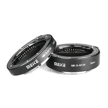 MEIKE MK-S-AF3A AF Auto Focus Macro Extension Tube Adapter Ring (10mm+16mm) for Sony Mirrorless E-Mount FE-Mount A7 NEX Camera A7 A7II A7M2 NEX3 NEX5 NEX6 NEX7 A5000 A5100 A6000 A6300 A6500 A9 A6400