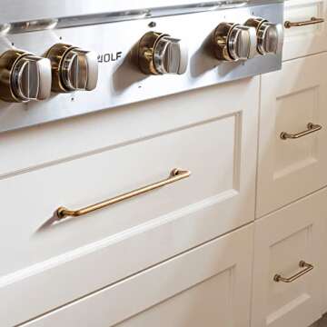 Yanxia Antique Brass Cabinet Pulls Set of 24 for Kitchen