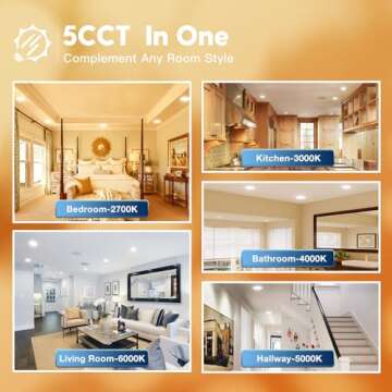 FREELICHT 12 Pack LED Recessed Lighting with Night Light