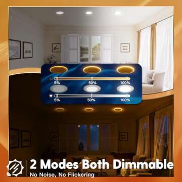 FREELICHT 12 Pack LED Recessed Lighting with Night Light