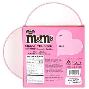 Morris National Inc Valentine's Day Milk Chocolate Candy Bark in Heart Box, 3.5 Ounces, Perfect Gift...