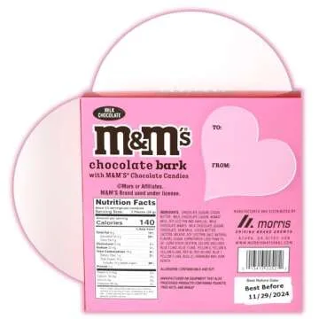 Morris National Inc Valentine's Day Milk Chocolate Candy Bark in Heart Box, 3.5 Ounces, Perfect Gift...