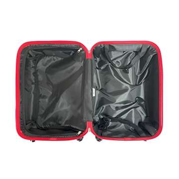 Fast Forward Minnie Mouse Luggage Hard Side Tween Spinner Rolling Suitcase for Kids Carry-On Travel Trolley - 21 Inch