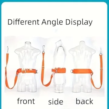 HUAWELL Climbing Safety Belt with Adjustable Lanyard
