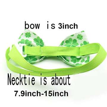 St. Patrick's Day Pet Dog Bow Ties - 4 Pcs Adjustable Set
