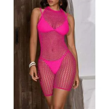 MakeMeChic Women's Stylish Swim Beach Cover Up