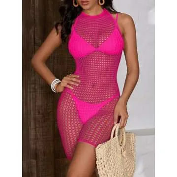 MakeMeChic Women's Stylish Swim Beach Cover Up