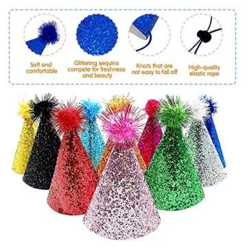 Pai Sence Vibrant Kids Cone Party Hats for Joyful Celebrations