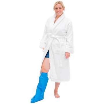 BLOCCS 100% Waterproof Cast Cover for Showering Leg- Swim on Vacation, Shower & Bathe. Durable Adult...