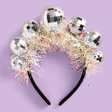 xo, Fetti Disco Ball Headband for Birthday & NYE Fun