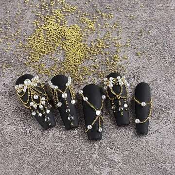 3D Mixed Sizes Nail Art Studs Gold Silver Mini Metal Caviar Nails Beads Ball Nail Rivets Jewelry for Women Girls Manicure Nails Supplies DIY Crafts Decorations…