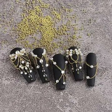 3D Mixed Sizes Nail Art Studs Gold Silver Mini Metal Caviar Nails Beads Ball Nail Rivets Jewelry for Women Girls Manicure Nails Supplies DIY Crafts Decorations…