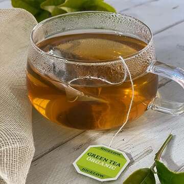 Bigelow Organic Green Tea Bags - 240 Premium Tea Bags Crafted for Perfection