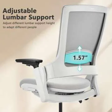 CLATINA Ergonomic Office Chair with 3D Adjustability for Comfort