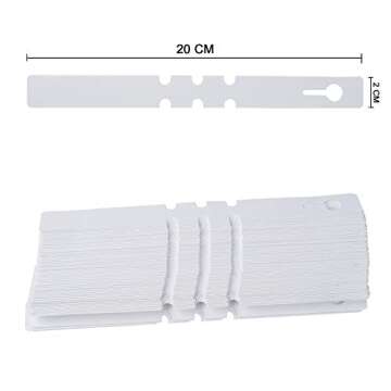 200 Pcs White Plastic Plant Tags with a Marker Pen, Wrap Around Hanging Tree Tags Nursery Garden Lab...