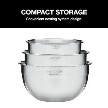 Cuisinart Stainless Steel Mixing Bowl Set - Three Essential Sizes