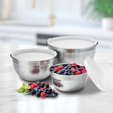 Cuisinart Stainless Steel Mixing Bowl Set - Three Essential Sizes