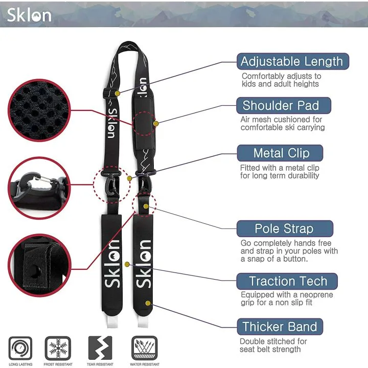 Sklon Ski Strap - Easy Transport for Ski Gear