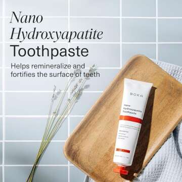 Boka Fluoride Free Toothpaste Nano Hydroxyapatite, Helps Remineralize, Appropriate for Sensitive Teeth, Whitening - for Adult, Kids Oral Care - Cinnamon Mint Flavor, 4 Fl Oz 1Pk - US Manufactured