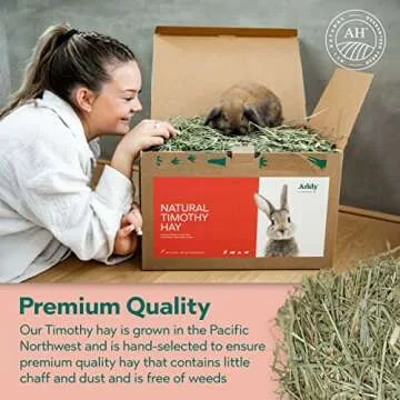 Andy 2nd Cut Timothy Hay, Premium Rabbit Food, 7 lb Box, Guinea Pig and Chinchilla Hay, Balanced Nutrition for Rabbits, Chinchillas, and Guinea Pigs