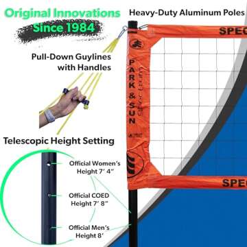 Park & Sun Sports Spectrum Classic: Adjustable Volleyball Net System