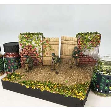 Warmtree Realistic Miniature Leaves Simulation Leaves for DIY Mini Model Railway Fairy Garden Architecture Diorama Scenery Landscape Layout Christmas Thanksgiving Village Accessories, Pack of 4