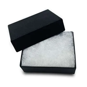 Elegant Black Jewelry Boxes - 25-Pack Cotton Filled Cases