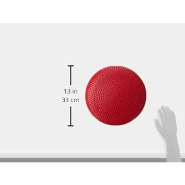 Black Mountain Products Exercise Balance Stability Disc with Hand Pump, Red