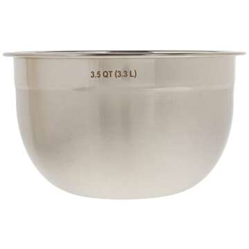 Tovolo Stainless Steel Mixing Bowl, 3.5 Qt, Easy Pour Design