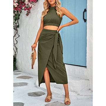 Stylish CFLONGE Women's 2 Piece Outfit for Summer