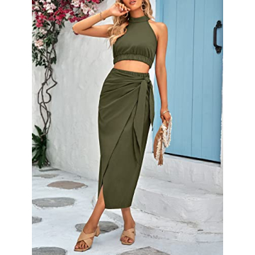 Stylish CFLONGE Women's 2 Piece Outfit for Summer