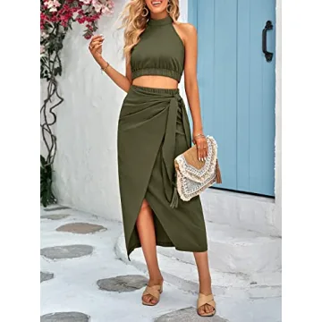 Stylish CFLONGE Women's 2 Piece Outfit for Summer
