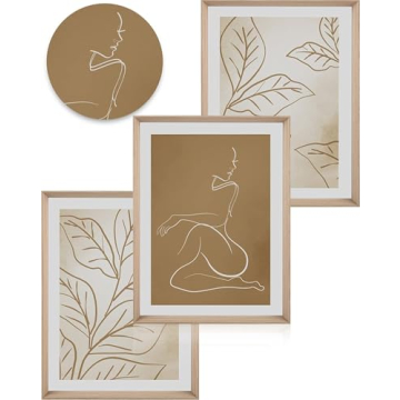 UPWOIGH Boho Canvas Wall Art Set of 3 - Vibrant Framed Decor for Any Room