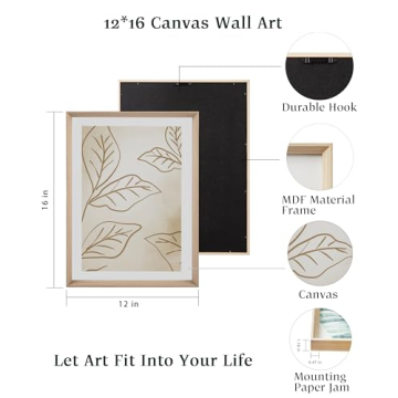 UPWOIGH Boho Framed Wall Art Set of 3 for Home Decor