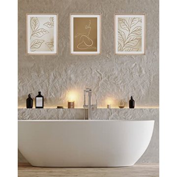 UPWOIGH Boho Framed Wall Art Set of 3 for Home Decor