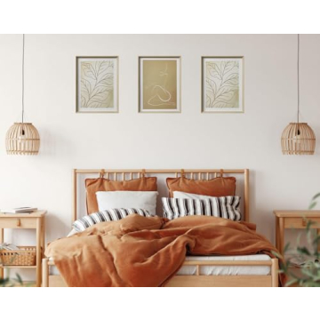 UPWOIGH Boho Framed Wall Art Set of 3 for Home Decor