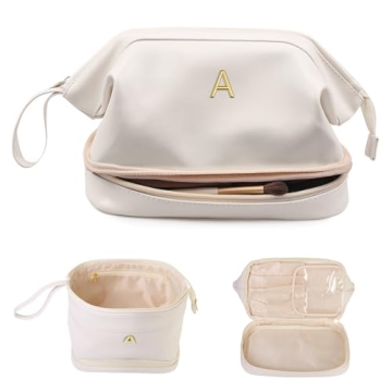 Vogewood Personalized Double Layer Makeup Bag Travel Essential