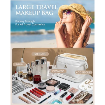 Vogewood Personalized Double Layer Makeup Bag Travel Essential