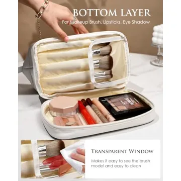 Vogewood Personalized Double Layer Makeup Bag Travel Essential