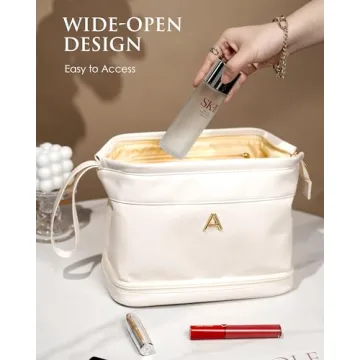 Vogewood Personalized Double Layer Makeup Bag Travel Essential