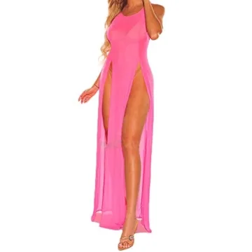 Sexy Women's Mesh Maxi Dress for Parties and Occasions