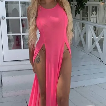 Sexy Women's Mesh Maxi Dress for Parties and Occasions