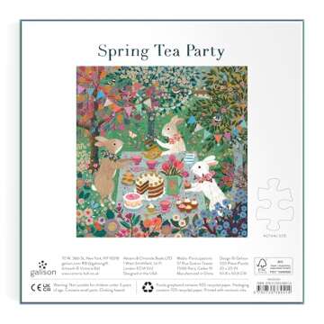 Galison 500-Piece Spring Tea Party Jigsaw Puzzle
