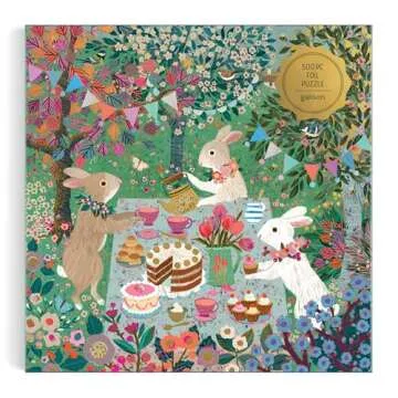 Galison 500-Piece Spring Tea Party Jigsaw Puzzle