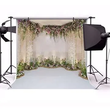 Leyiyi 8x8ft Photography Background Wedding Ceremony Backdrop Marriage Engagement Celebration Flower...