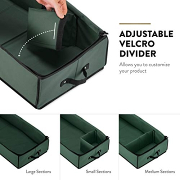 ZOBER Wrapping Paper Storage Containers - 40 Inch Gift Wrapping Organizer Storage W/Interior Pockets - Fits 20 Standard Rolls of Wrapping Paper, Bows, and Ribbons